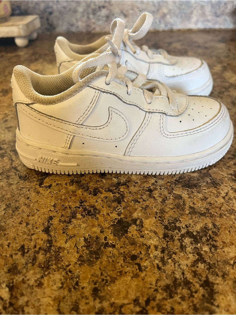 Nike Kids White Low-Top Sneakers with Swoosh
